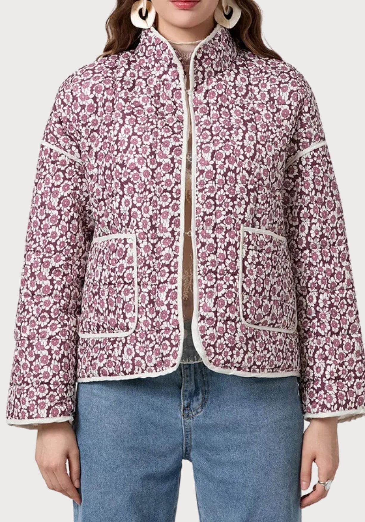 Steppjacke Beere Damen