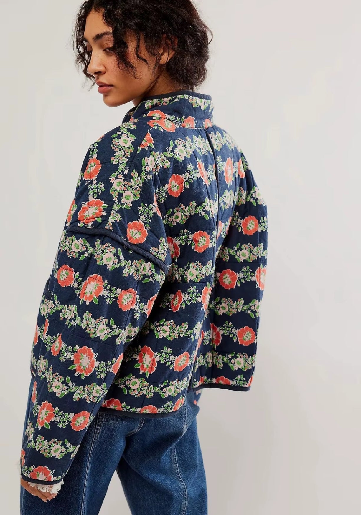 Steppjacke Damen Dunkelblau