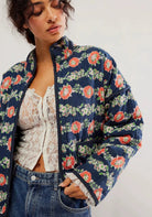 Steppjacke Damen Dunkelblau