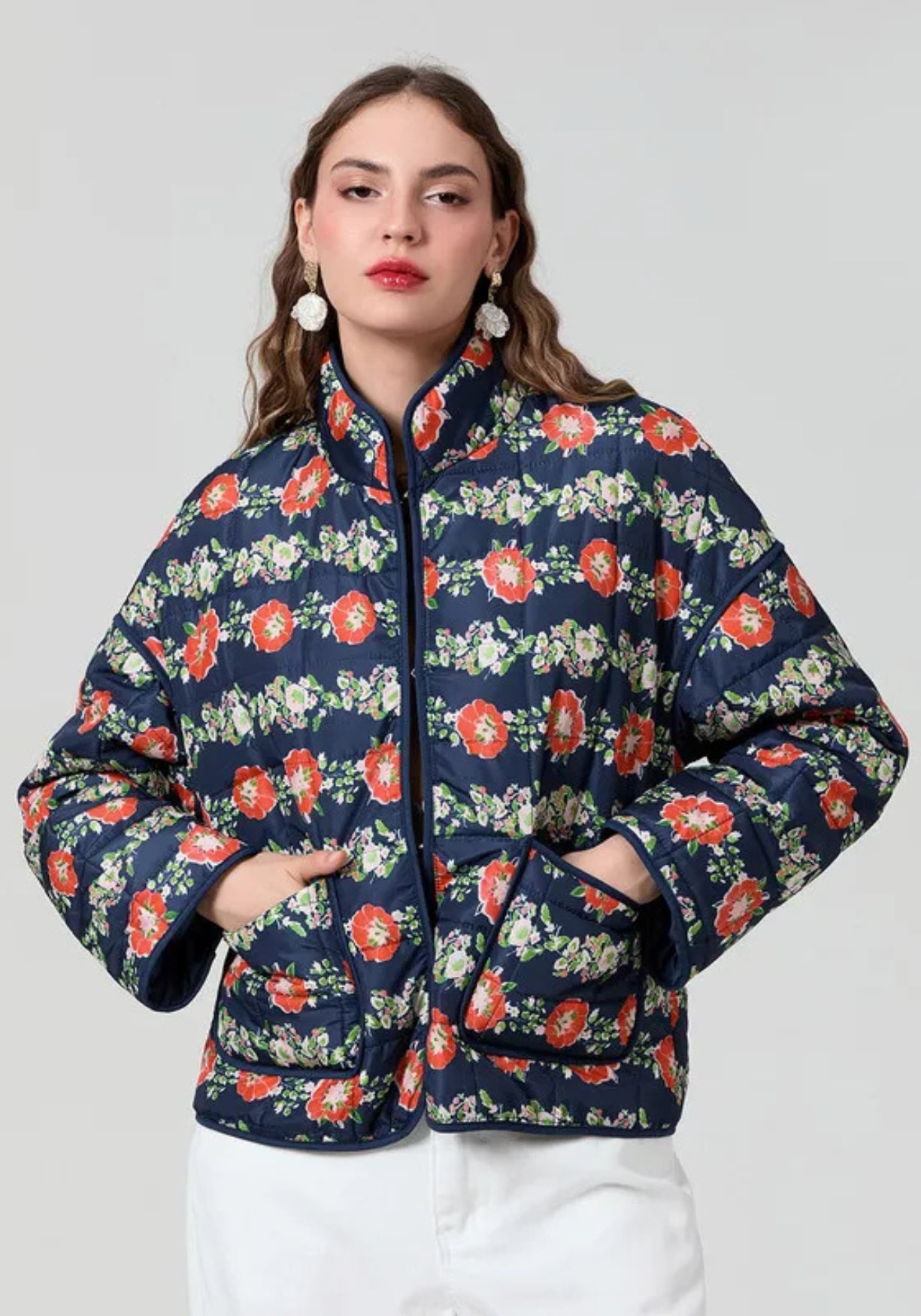 Steppjacke Damen Dunkelblau