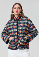 Steppjacke Damen Dunkelblau
