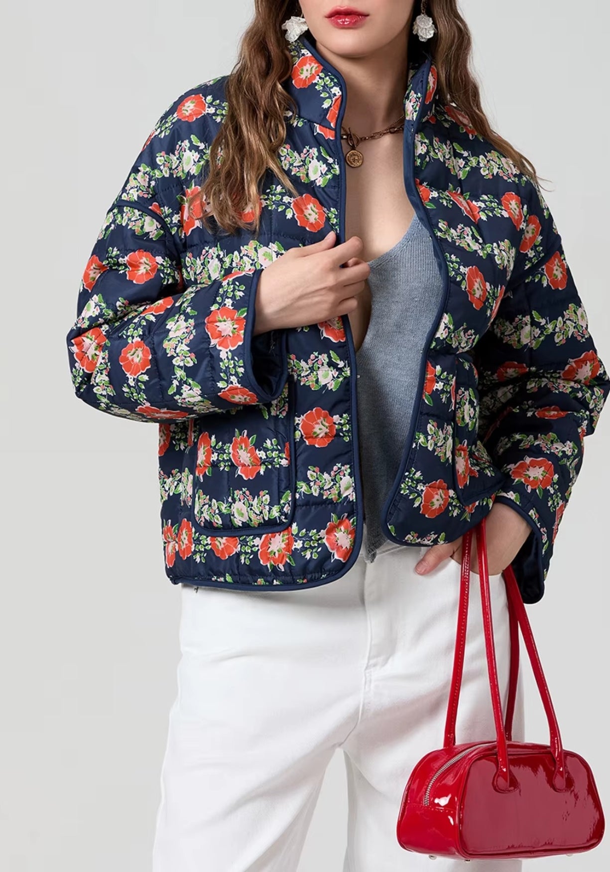 Steppjacke Damen Dunkelblau