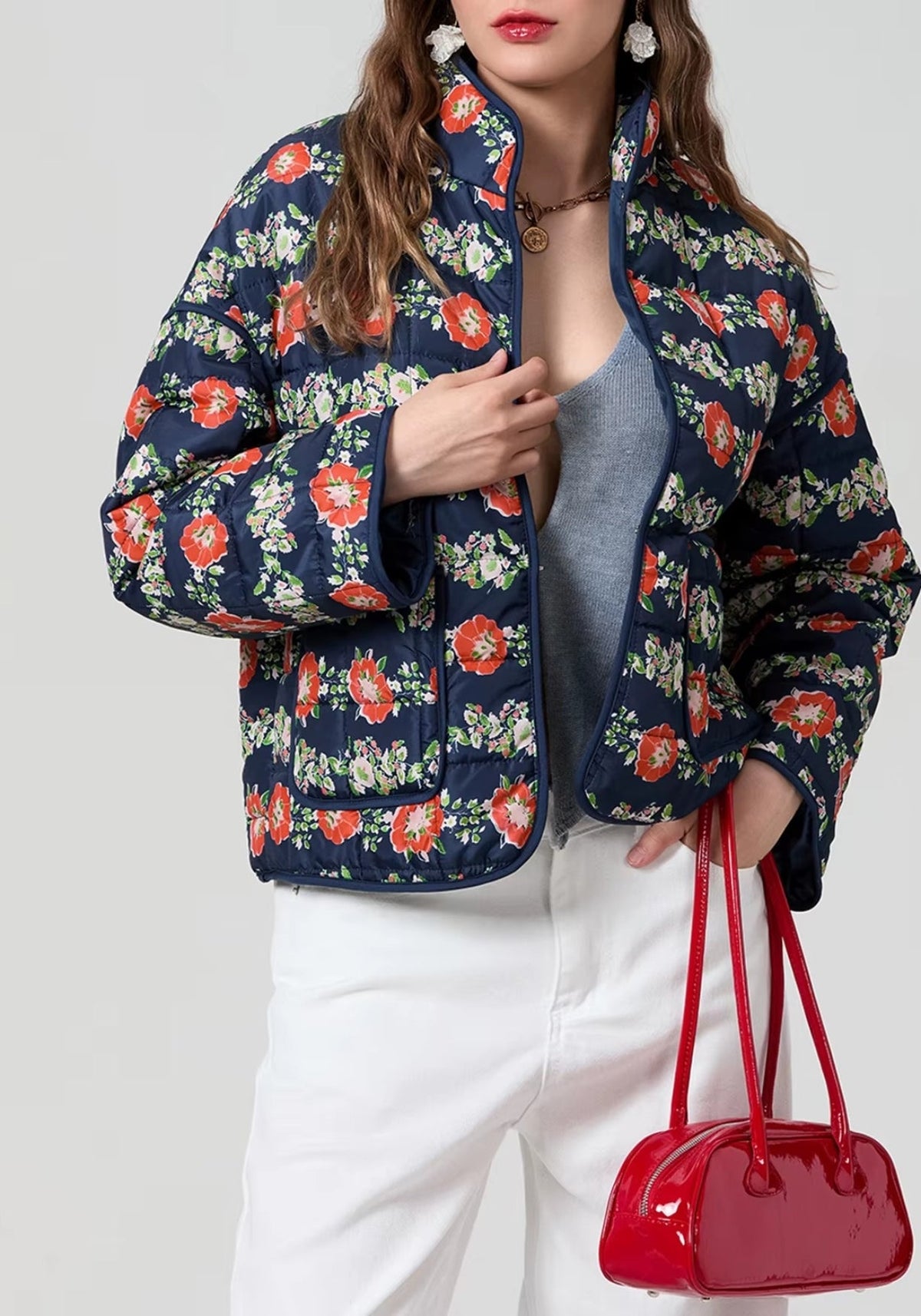 Steppjacke Damen Dunkelblau