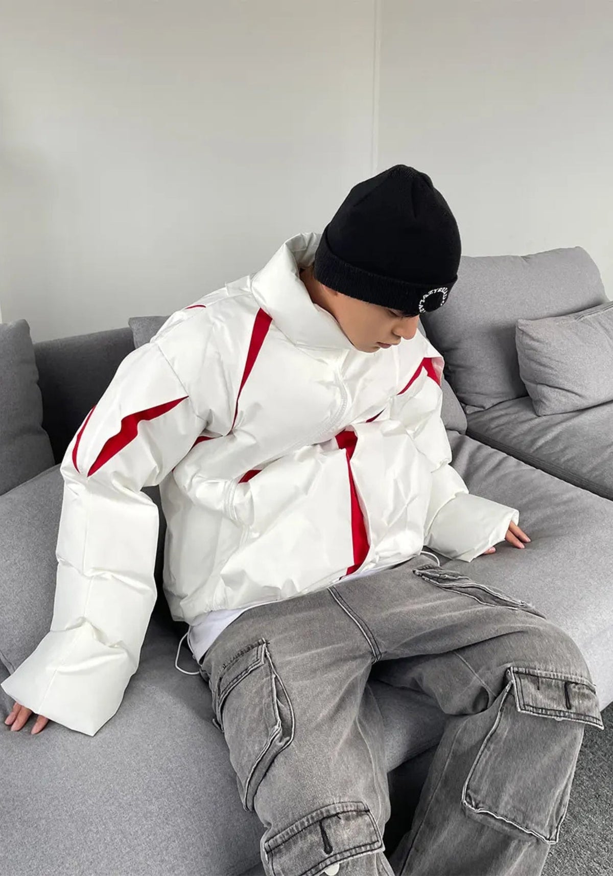 Steppjacke Herren Schwarz