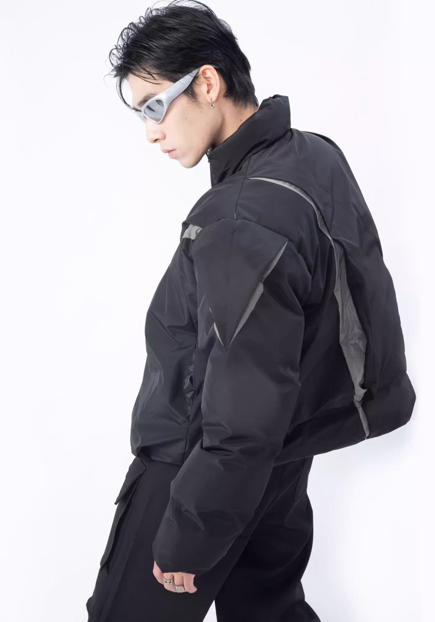Steppjacke Herren Schwarz