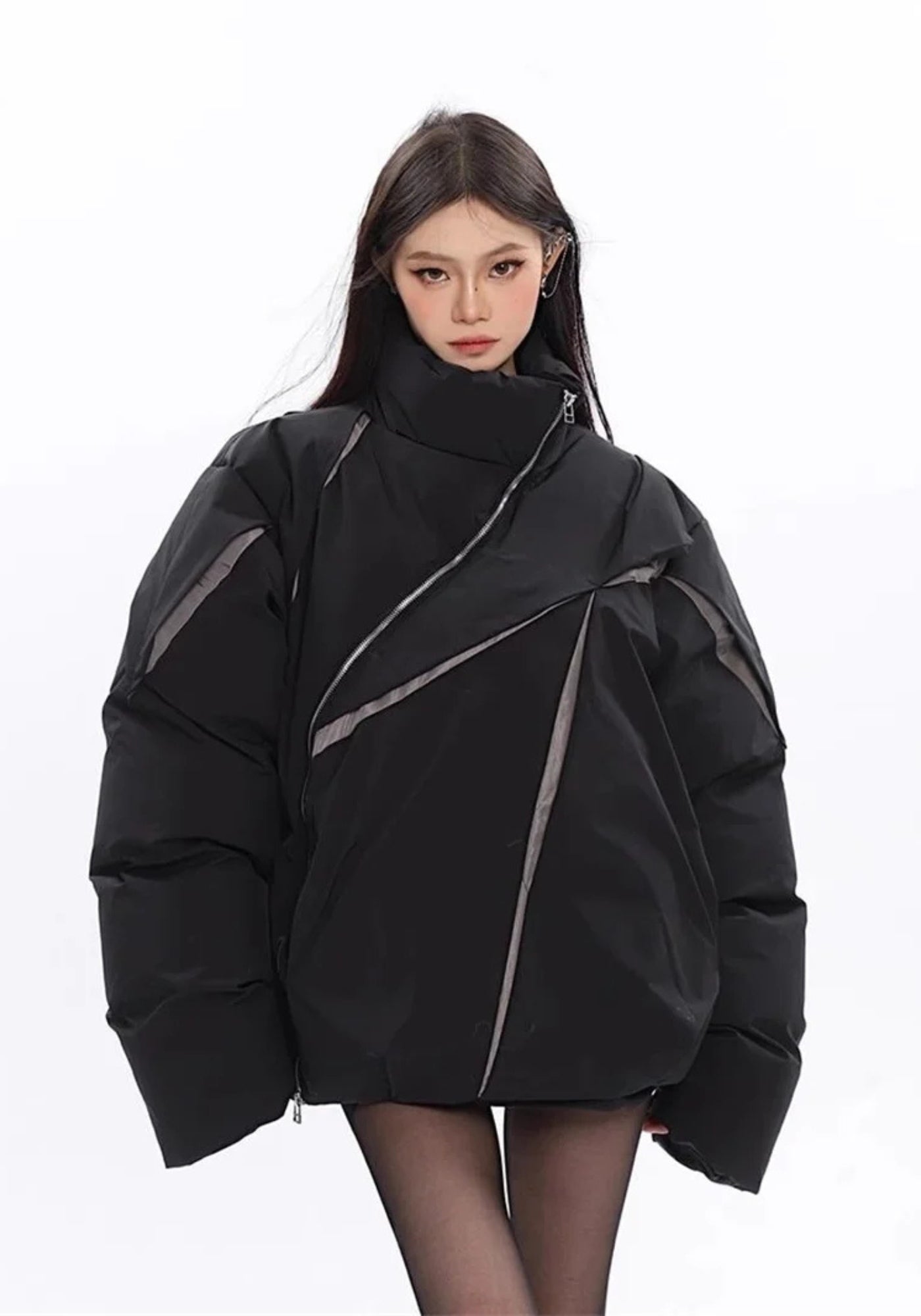 Steppjacke Herren Schwarz