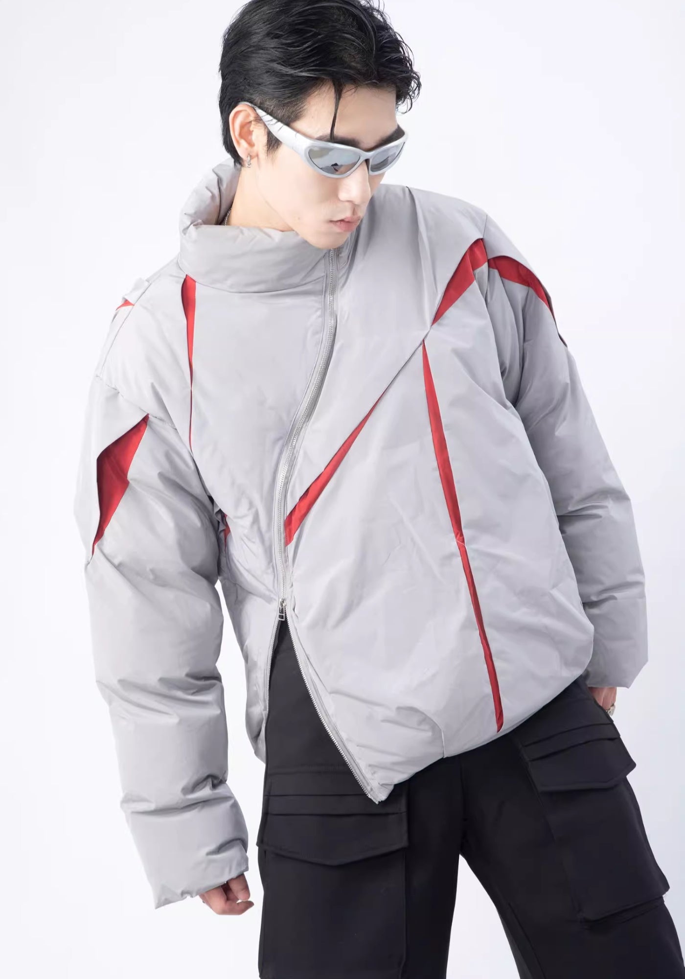 Steppjacke Herren Schwarz