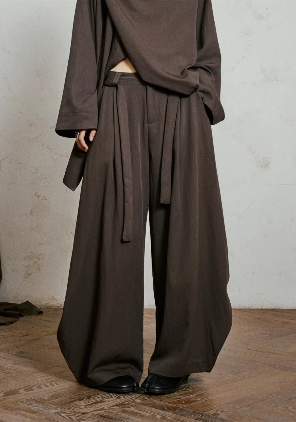 Weite Kimono-Hose Braun | Sumiya