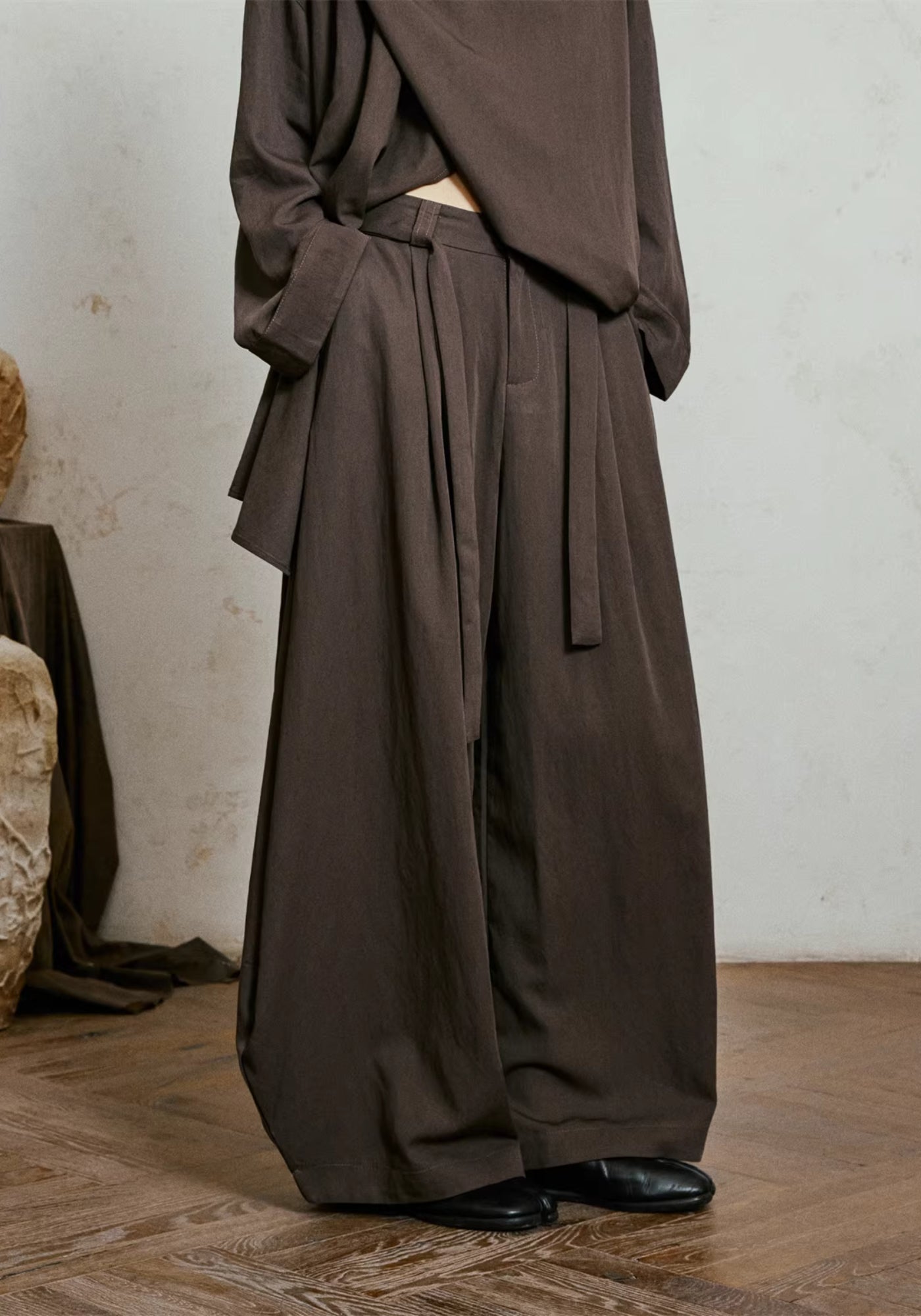 Weite Kimono-Hose Braun | Sumiya