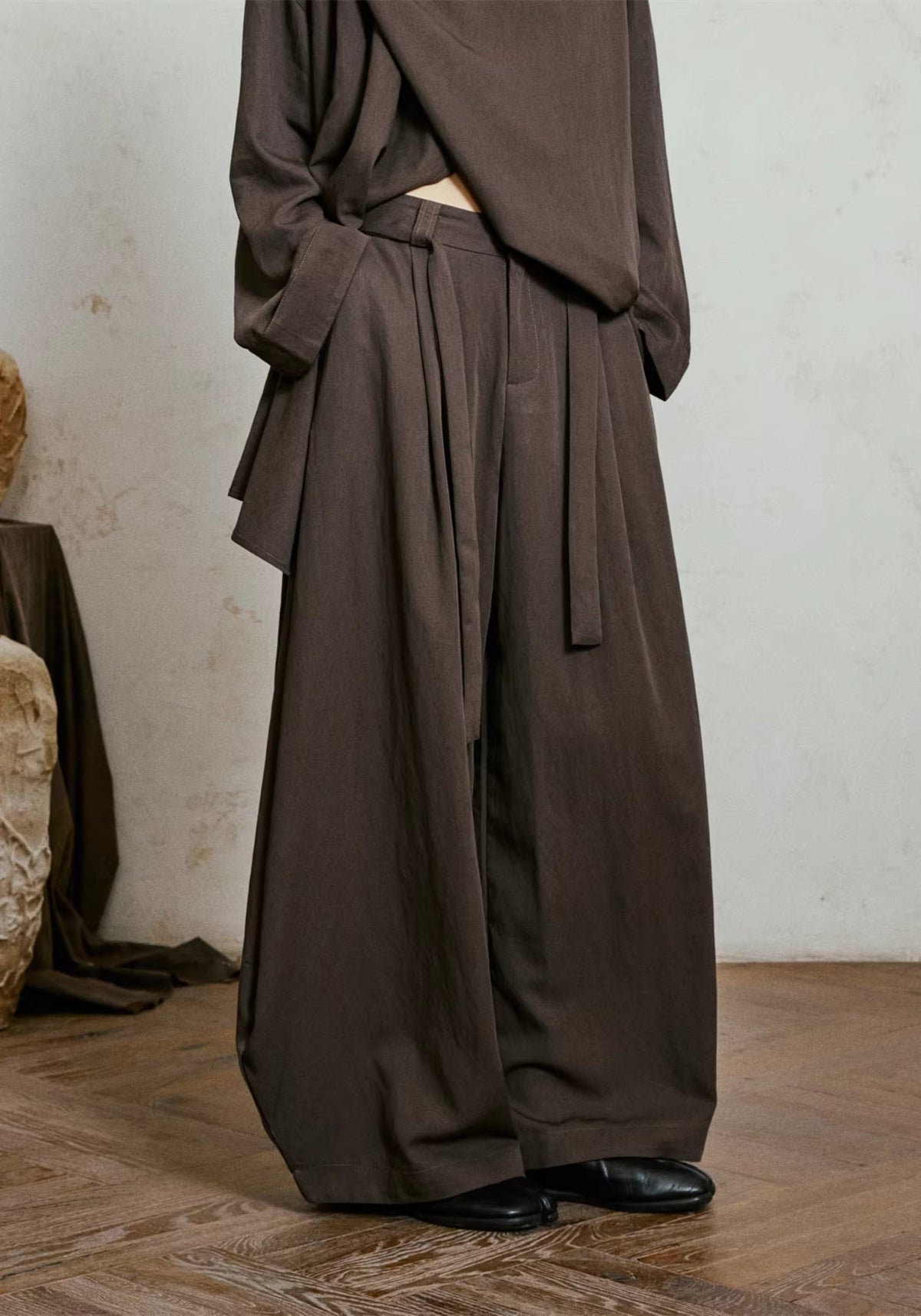 Weite Kimono-Hose Braun | Sumiya
