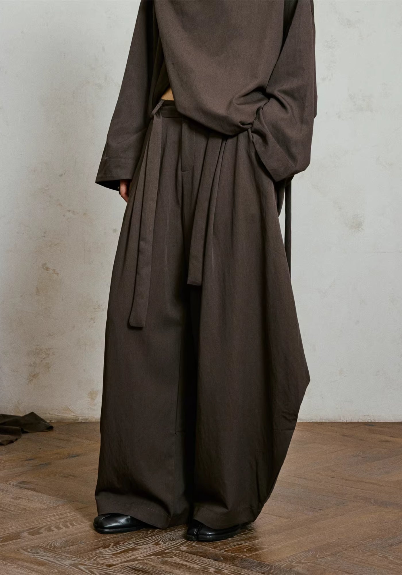 Weite Kimono-Hose Braun | Sumiya