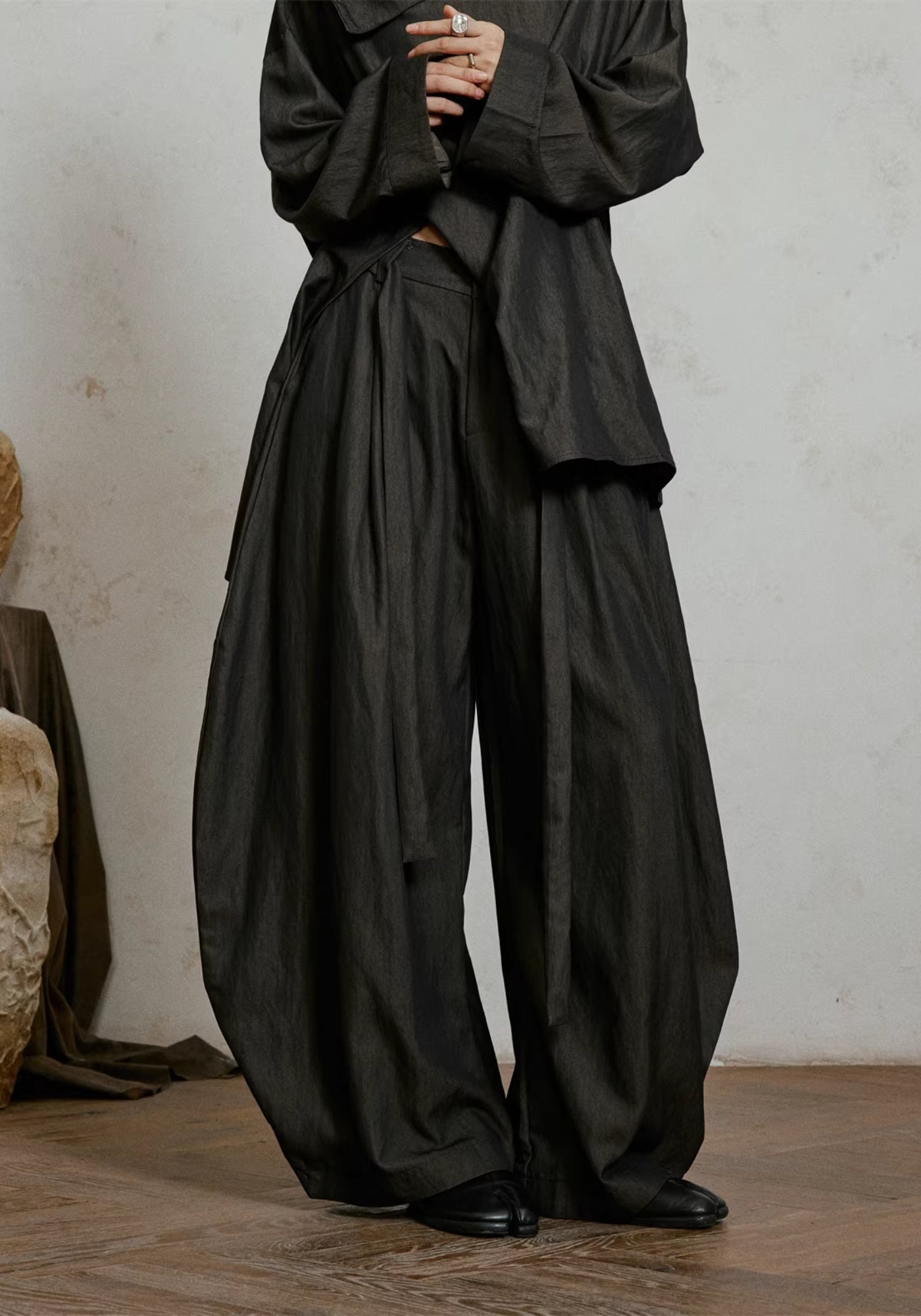Weite Kimono-Hose Braun | Sumiya