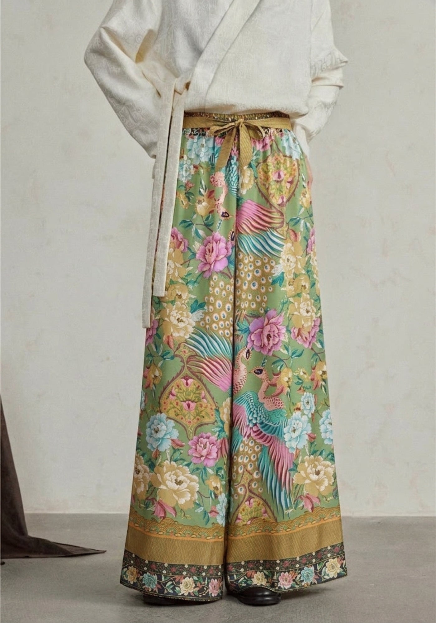 Weite Kimono-Hose Grün | Midoriha