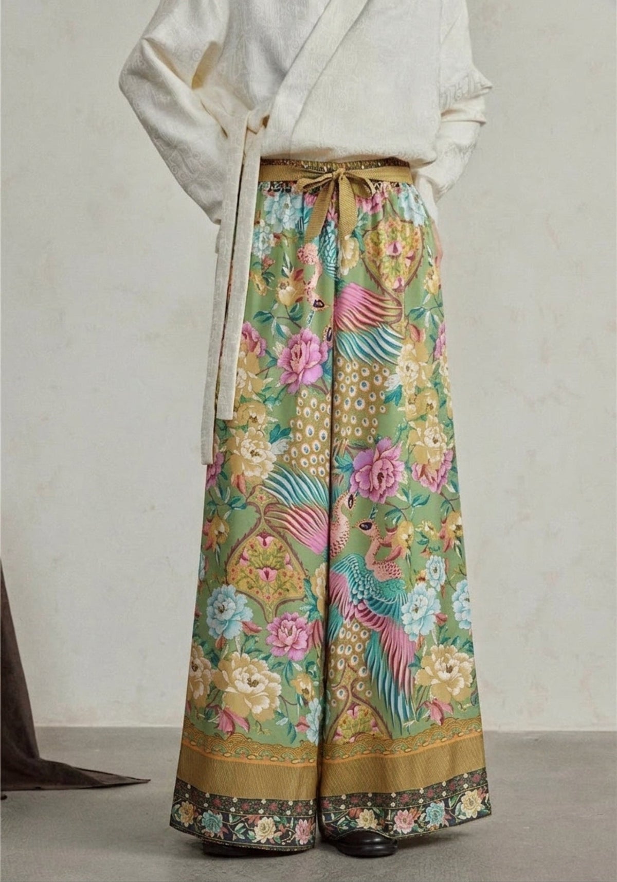 Weite Kimono-Hose Grün | Midoriha