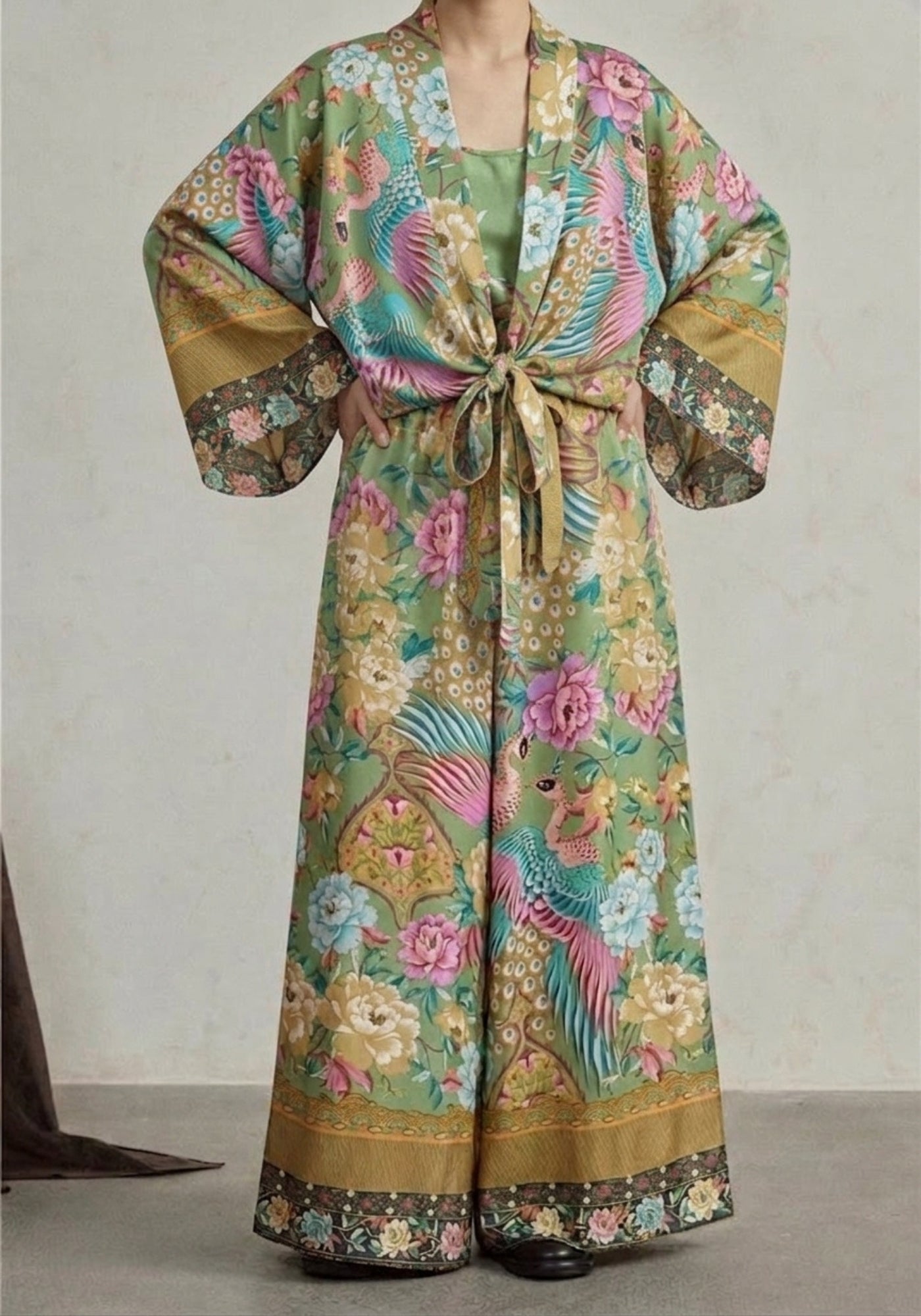 Weite Kimono-Hose Grün | Midoriha