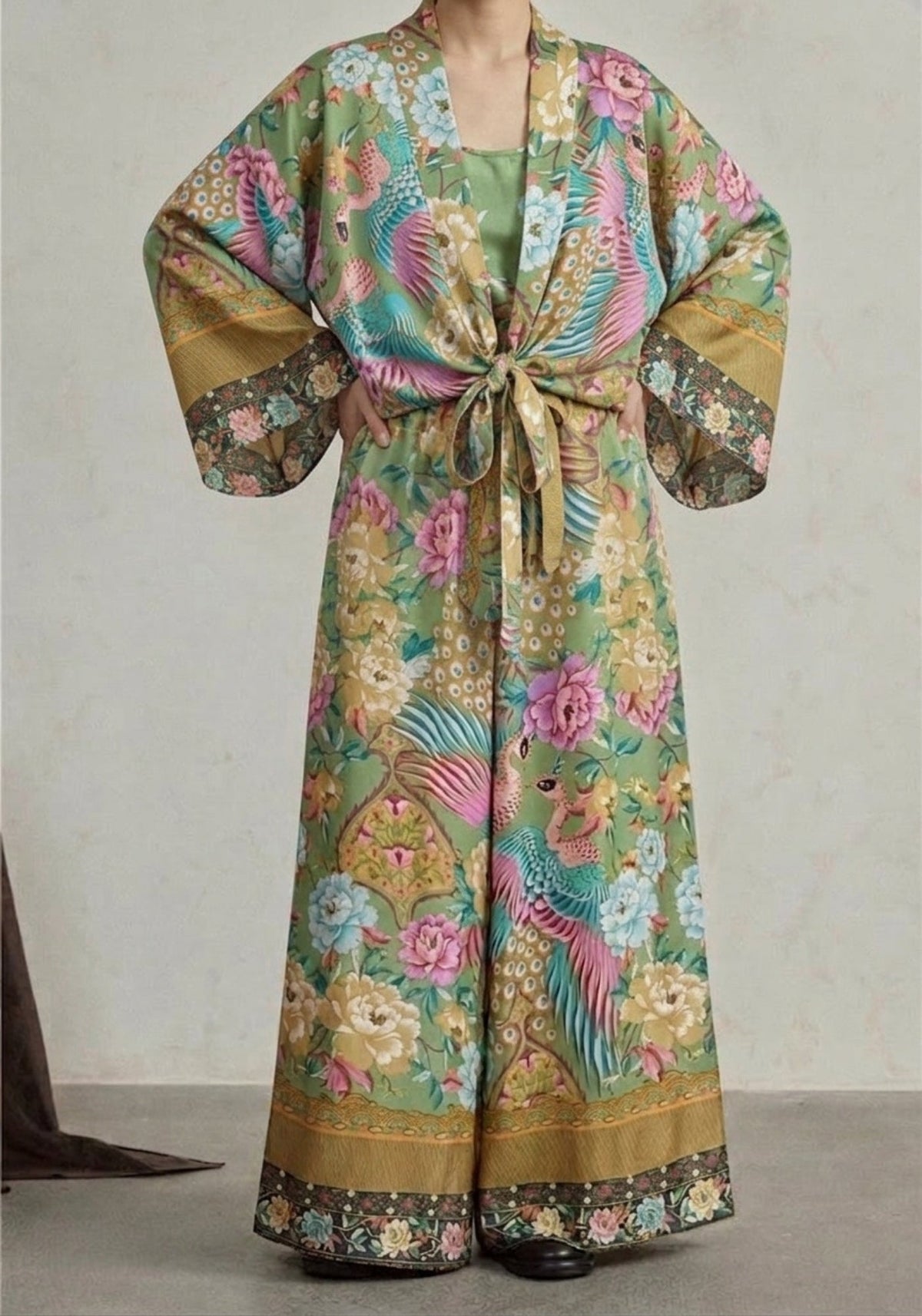 Weite Kimono-Hose Grün | Midoriha