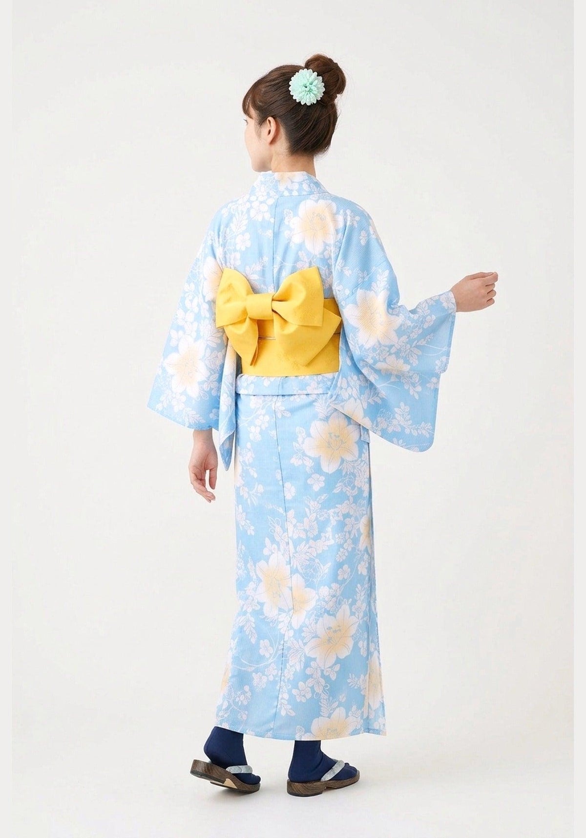Yukata Blau Gelb
