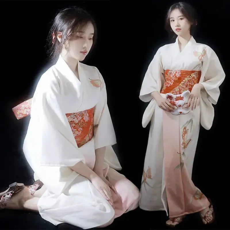 Yukata-Kleid Creme