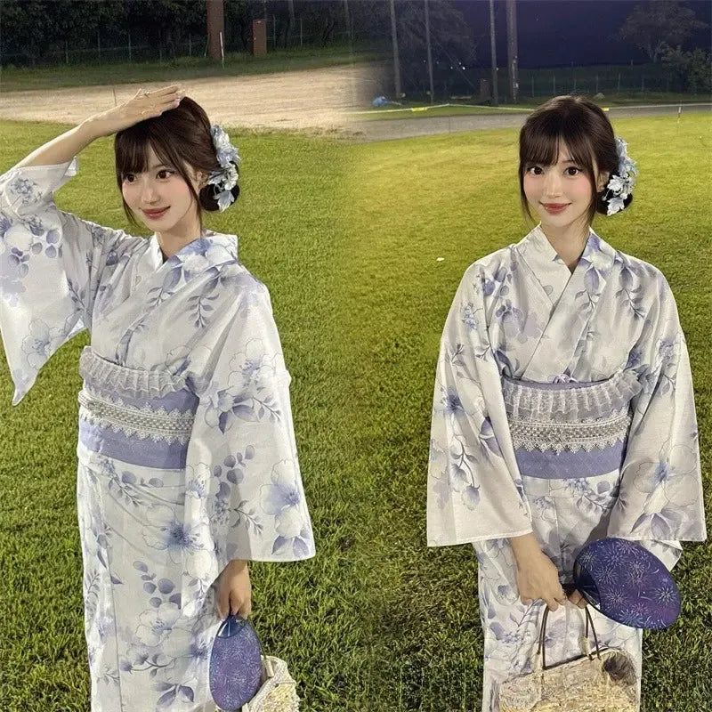 Yukata Weiß Blau