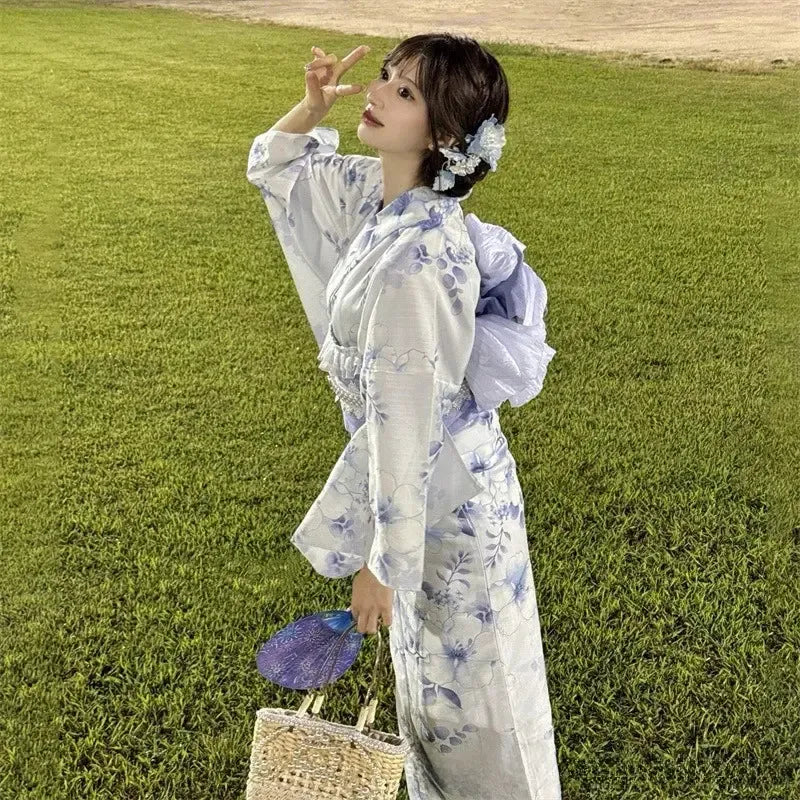Yukata Weiß Blau