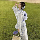 Yukata Weiß Blau
