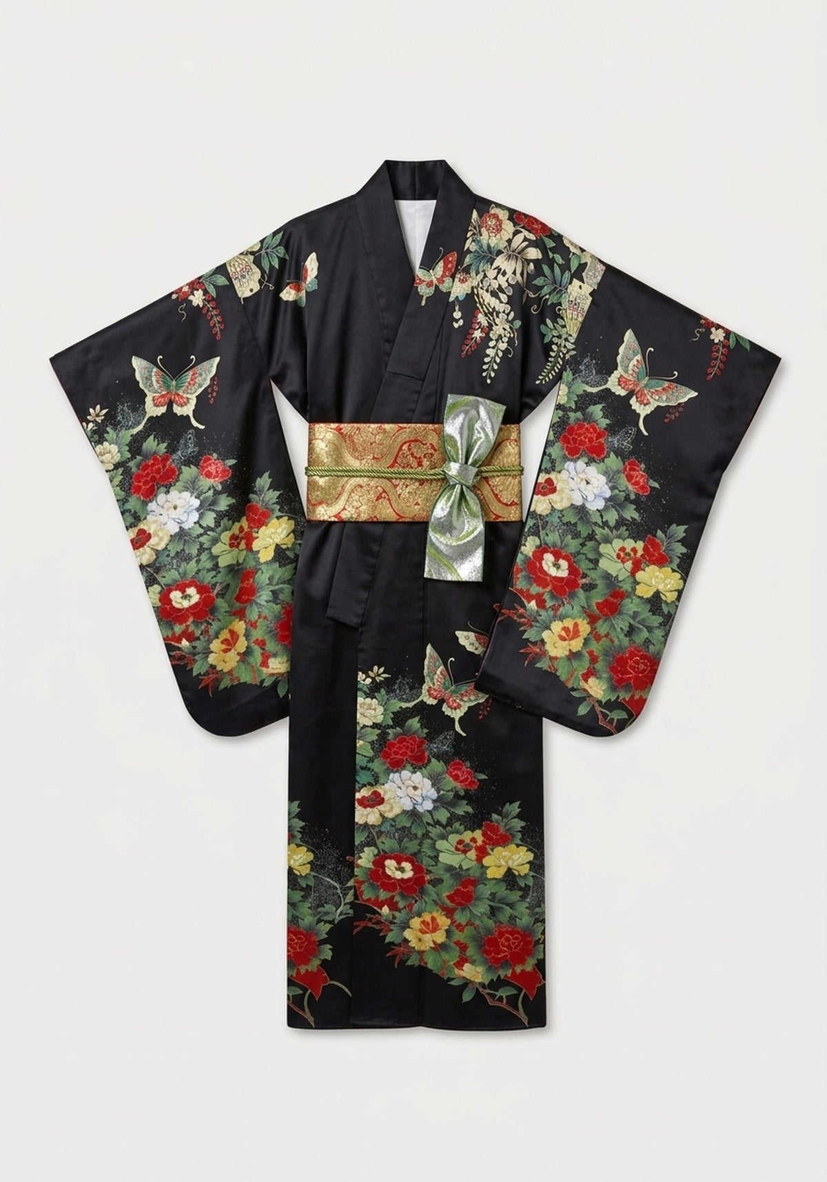 Kimono Kleid Schwarz