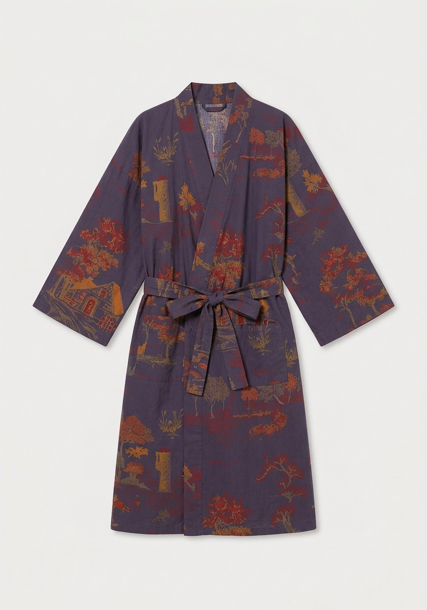 Kimono Morgenmantel Baumwolle