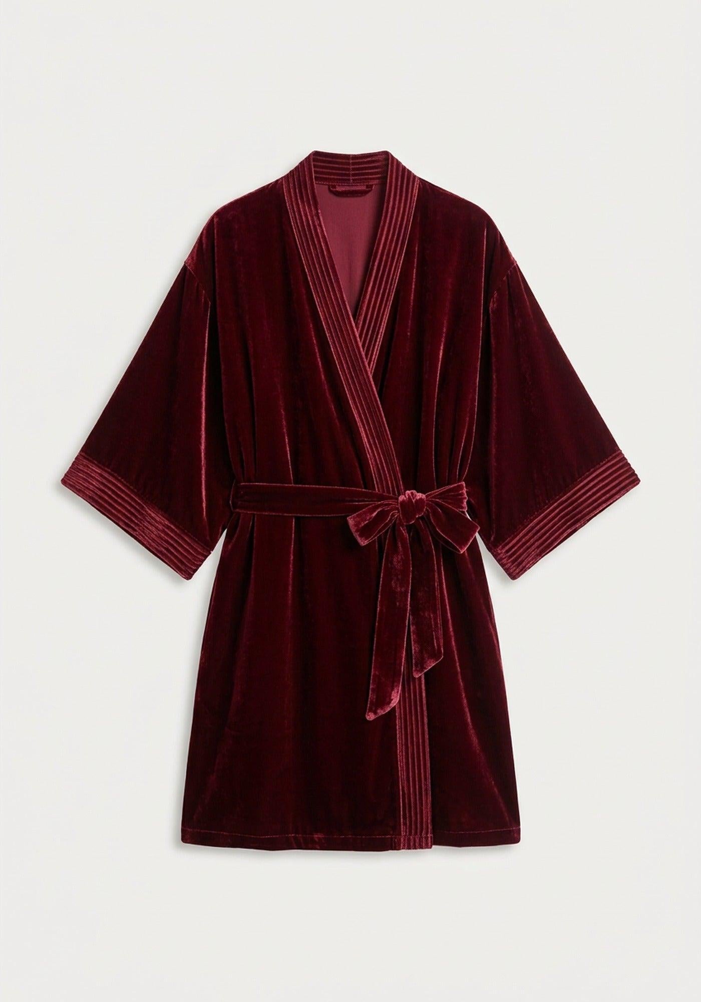 Kimono Morgenmantel Damen Seide