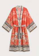 Langer Boho-Kimono Rot | Solenza