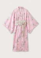Yukata-Kleid Blumen Rosa
